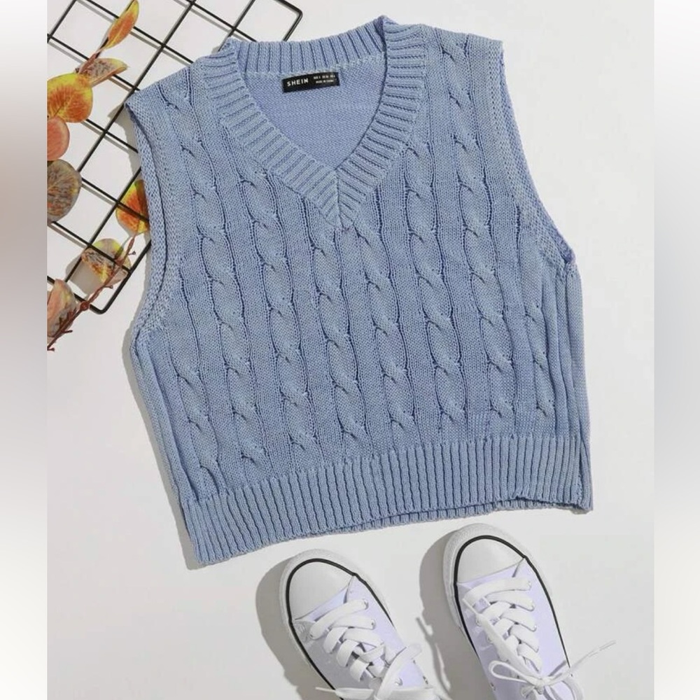 Cable Knit Sweater Vest